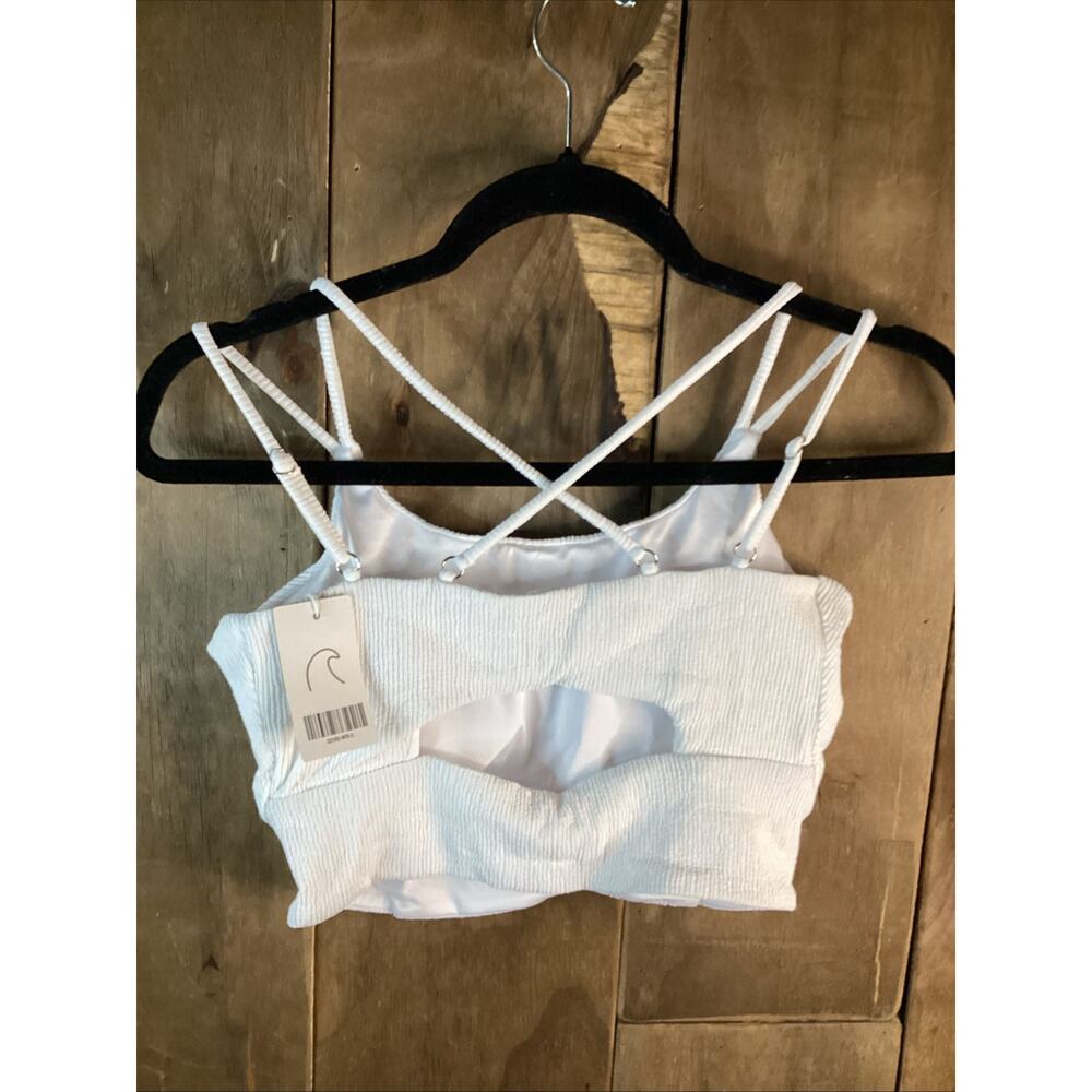 Coral Reef Swim Suit Top White Size Small - Picture 3 of 4